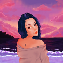 Meu projeto do curso: Retrato digital no Photoshop com um toque de fantasia. Traditional illustration, Drawing, Digital Illustration, Portrait Drawing, Digital Drawing, and Digital Painting project by Luana Santana de Farias - 01.06.2022