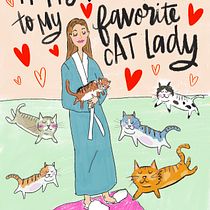 Happy Valentine's day to my favorite Cat Lady. Projekt z dziedziny Design, Trad, c, jna ilustracja, Br, ing i ident, fikacja wizualna, Grafika ed, torska, Projektowanie graficzne, Ilustracja c i frowa użytkownika esmy77 - 08.01.2022