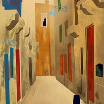 Arabic street. Traditional illustration, Digital Illustration, and Concept Art project by spadaroenrico - 01.08.2022