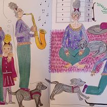 Mein Kursprojekt: Figurenentwicklung durch Beobachtungszeichnen. Un proyecto de Ilustración tradicional, Diseño de personajes, Dibujo y Sketchbook de sonja.schiff - 08.01.2022
