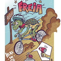 Tartaruga sem freio. Ilustração tradicional, Design gráfico e Ilustração digital projeto de Gabriel Edson Vieira - 06.01.2022