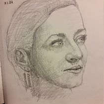 My project in Portrait Sketchbooking: Explore the Human Face course. Un progetto di Bozzetti, Disegno, Disegno di ritratti, Disegno artistico e Sketchbook di Antonios Makris - 08.01.2022