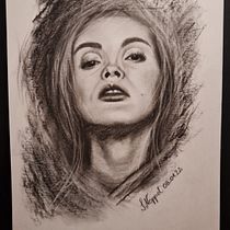 Mein Kursprojekt: Künstlerisches Porträt mit Kohlestift: die Atmosphäre. Ilustração tradicional, Artes plásticas, Desenho, Desenho de retrato, Desenho realista, e Desenho artístico projeto de sabine_noppel - 07.07.2022