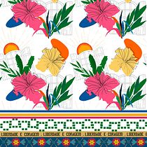 Meu projeto do curso: Design de estampa para superfície têxtil com Photoshop. Un projet de Illustration traditionnelle, Création de costumes, Création de motifs, St, lisme, Illustration numérique et Impression textile de Silvana Barbosa da Silva Lima - 07.01.2022