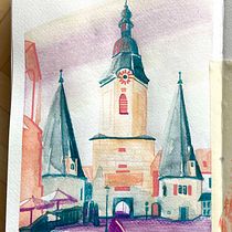 Mein Kursprojekt: Moderne Urban Sketching-Techniken in Mixed Media Ein Projekt aus dem Bereich Traditionelle Illustration, Malerei, Architektonische Illustration und Illustration mit Tinte von Bina - 09.01.2022