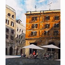 Mi Proyecto del curso: Técnicas modernas para paisajes urbanos en acuarela. Un progetto di Pittura e Pittura ad acquerello di Yago Carreira - 09.01.2022