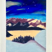 Mon projet du cours : Dessin de paysage aux pastels : jouez avec la lumière. Traditional illustration, Fine Arts, Pencil Drawing, Drawing, and Artistic Drawing project by Aurélie BRAVIN - 01.09.2022