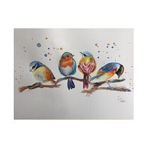 Il mio progetto del corso: Acquerello artistico per illustrazione di animali: gli uccelli. Traditional illustration, Watercolor Painting, Realistic Drawing, and Naturalistic Illustration project by Teresa Cofone - 01.09.2022