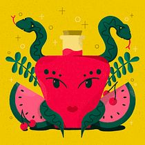 My project in Creative Composition for Illustration with Procreate course  - Potions. Ilustração tradicional, Criatividade, Ilustração digital, e Desenho digital projeto de jakabr00 - 09.01.2022
