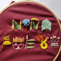 Mon projet du cours : Introduction à la broderie en relief. Projekt z dziedziny  Haft, Wzornictwo tekst i liów użytkownika clmistyc - 09.01.2021