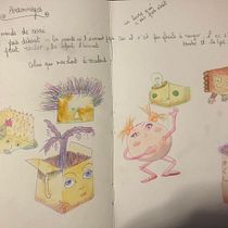 Mon projet du cours : Techniques de dessin pour vaincre le syndrome de la page blanche Ein Projekt aus dem Bereich Design, Traditionelle Illustration, Design von Figuren, Kreativität, Zeichnung und Aquarellmalerei von fabiennebegonia - 10.01.2022