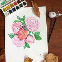 Dibujo y composición naturalista en acuarela. Traditional illustration, Drawing, Watercolor Painting, and Naturalistic Illustration project by Anghel Isabel Guillermo Rubiños - 01.10.2022