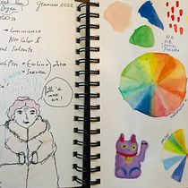My project in Exploratory Sketchbook: Find Your Drawing Style course. Traditional illustration, Sketching, Creativit, Drawing, Watercolor Painting, Sketchbook, and Gouache Painting project by martina_diez4 - 01.10.2022