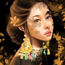 My project in Digital Fantasy Portraits with Photoshop course - Vintage Girl. Traditional illustration, Drawing, Digital Illustration, Portrait Drawing, Digital Drawing, and Digital Painting project by Panchali Himasha Gunasena - 01.11.2022