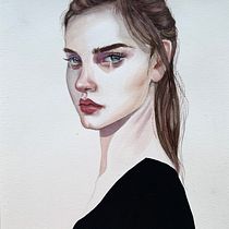 watercolor portrait from a photo. Traditional illustration, Watercolor Painting, and Portrait Drawing project by Nata DLF - 01.11.2022