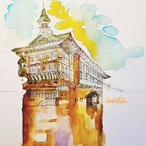 My project in Architectural Sketching with Watercolor and Ink course. Sketching, Drawing, Watercolor Painting, Architectural Illustration, Sketchbook & Ink Illustration project by invictum - 01.09.2022
