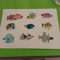 Mi Proyecto del curso: Naturaleza ilustrada: una exploración creativa.Peces. . Painting, Drawing, Watercolor Painting, Ink Illustration, Naturalistic Illustration, and Traditional illustration project by Samantha Vulijscher - 12.13.2021
