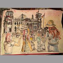 Aquarellsketching: Drück deine Ideen aus - Kursprojekt. Traditional illustration, Sketching, Creativit, Drawing, Watercolor Painting, and Sketchbook project by Christine Kuhn - 01.11.2022