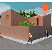 Mi Proyecto del curso: Representación gráfica de proyectos arquitectónicos. Un projet de Architecture, Design graphique, Architecture d'intérieur, Design d'intérieur, Pa, sagisme, Collage, Architecture numérique et Illustration architecturale de Jazmín Domínguez Corro - 11.01.2022