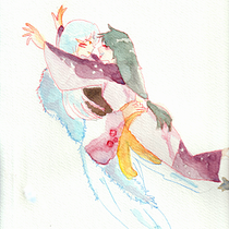 Mi Proyecto del curso: Ilustración manga en acuarela. Traditional illustration, Drawing, Watercolor Painting, and Manga project by Frida Guadalupe Aguilar Pérez - 12.31.2021