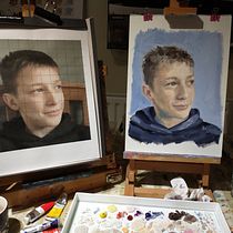 My project in Expressive Oil Portraiture: Explore the Alla Prima Technique course. Fine Arts, Painting, and Oil Painting project by georgina_16 - 01.09.2022