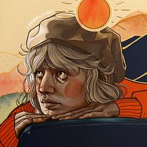 Mi Proyecto del curso: Retrato ilustrado con Procreate. Ilustração tradicional, Ilustração digital, Desenho de retrato, Pintura em aquarela, Desenho digital, e Desenho com lápis de cor projeto de Carolina Gabaldón - 12.01.2022
