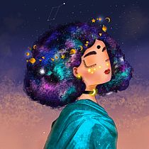 Mi Proyecto del curso: Retratos digitales de fantasía con Photoshop. Traditional illustration, Drawing, Digital Illustration, Portrait Drawing, Digital Drawing, and Digital Painting project by Danii Allende - 01.12.2022