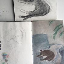 My project in Exploratory Sketchbook: Find Your Drawing Style course. Ilustração tradicional, Esboçado, Criatividade, Desenho, Pintura em aquarela, Sketchbook, e Pintura guache projeto de Marianne - 13.01.2022
