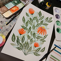 My project in Coloring with Watercolor: Discover Your Chromatic Character course. Projekt z dziedziny Trad, c, jna ilustracja,  Sztuki piękne,  Malarstwo, Malowanie akwarelą i Teoria barw użytkownika Marta - 14.01.2022