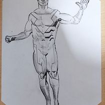 Mi Proyecto del curso: Ilustración para cómics: anatomía de un superhéroe. Un progetto di Illustrazione tradizionale, Character design, Fumetto, Disegno a matita e Disegno anatomico di Santiago Abbastante - 13.01.2022