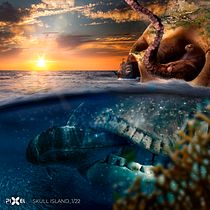 Skull island. Photo Retouching, Photographic Composition, Photomontage, Matte Painting, and Graphic Design project by Eridu Alcala Amado - 01.12.2022