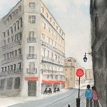 My project in Architectural Sketching with Watercolor and Ink course. Sketching, Drawing, Watercolor Painting, Architectural Illustration, Sketchbook & Ink Illustration project by helnmel - 01.14.2022