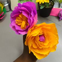 Mon projet du cours : Techniques de création de fleurs en papier. Paper Craft, Decoration, and DIY project by Caroline Zephir - 01.14.2022