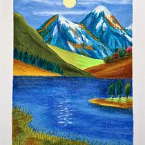 Mon projet du cours : Dessin de paysage aux pastels : jouez avec la lumière. Traditional illustration, Fine Arts, Pencil Drawing, Artistic Drawing, and Drawing project by baast - 01.21.2022