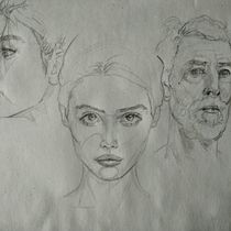 My project in Portrait Sketchbooking: Explore the Human Face course. Un progetto di Bozzetti, Disegno, Disegno di ritratti, Disegno artistico e Sketchbook di Elías Cueik - 14.01.2022