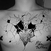 Mój projekt z kursu: Tatuaż techniką „blackwork” z użyciem cienkich linii. Un progetto di Design di tatuaggi di Wiktoria Miszkowska - 14.01.2022