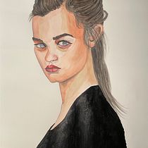 Il mio progetto del corso: Ritratto ad acquerello a partire da una fotografia. Traditional illustration, Watercolor Painting, and Portrait Drawing project by sless - 01.15.2022