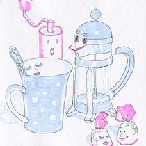 breakfast Ein Projekt aus dem Bereich Design, Traditionelle Illustration, Design von Figuren, Kreativität, Zeichnung und Aquarellmalerei von Yulia Ivanova - 15.01.2022