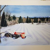Mon projet du cours : Création de paysages contemporains à l'aquarelle. Projekt z dziedziny  Sztuki piękne i Malowanie akwarelą użytkownika emilie_boisvert - 10.01.2022