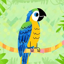 Blue-yellow macaw. Traditional illustration, and Digital Illustration project by Sander de Wekker - 01.15.2022