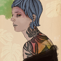 My project in Illustrated Portraits with Procreate course. Ilustração tradicional, Ilustração vetorial, Ilustração digital, e Desenho de retrato projeto de meganfaithfoote - 15.01.2022