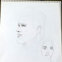 My project in Portrait Sketchbooking: Explore the Human Face course. Un progetto di Bozzetti, Disegno, Disegno di ritratti, Disegno artistico e Sketchbook di Nick Sabulis - 16.01.2022