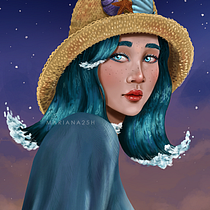 Mi Proyecto del curso: Retratos digitales de fantasía con Photoshop. Traditional illustration, Drawing, Digital Illustration, Portrait Drawing, Digital Drawing, and Digital Painting project by marianahm - 01.15.2022