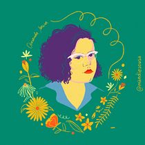 Meu projeto do curso: Retrato ilustrado com elementos botânicos. Un progetto di Illustrazione tradizionale, Illustrazione digitale, Illustrazione botanica e Disegno digitale di Amanda Sousa - 16.01.2022