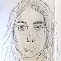 My project in Portrait Sketchbooking: Explore the Human Face course. Un progetto di Bozzetti, Disegno, Disegno di ritratti, Disegno artistico e Sketchbook di kaymuir22 - 16.01.2022