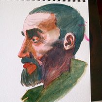 Mi Proyecto del curso: Cuaderno de retratos en acuarela. Painting, Watercolor Painting, Portrait Drawing, and Sketchbook project by Vanessa Urrutia - 01.16.2022