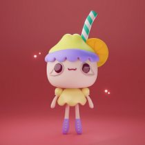 Mój projekt z kursu: Tworzenie postaci 3D w estetyce kawaii z użyciem Blender Ein Projekt aus dem Bereich Traditionelle Illustration, Design von Figuren, Digitale Illustration, 3-D-Modellierung und Manga von hanna_1746535596 - 17.01.2022