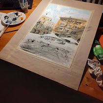 My project in Modern Techniques for Watercolor Cityscapes course. Un progetto di Pittura e Pittura ad acquerello di Irene Longato - 17.01.2022