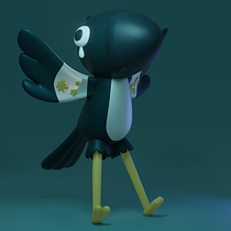 Magic the Magpie (Kawaii Character Creation in 3D with Blender) Ein Projekt aus dem Bereich Traditionelle Illustration, Design von Figuren, Digitale Illustration, 3-D-Modellierung und Manga von em_inbetween - 19.01.2022