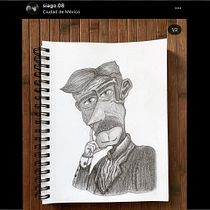 Mi Proyecto del curso: Retrato en caricatura con grafito. Ilustração tradicional, Desenho, e Desenho de retrato projeto de siago02 - 16.01.2022